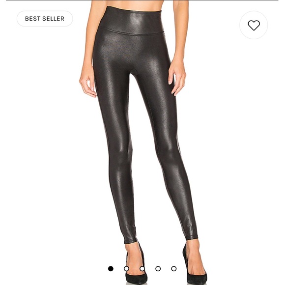 SPANX Pants - SPANX Faux Leather Leggings in Black